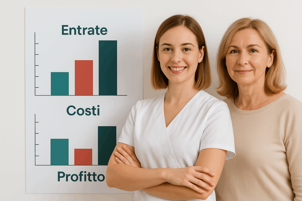Grafico gestione economica per centro estetico